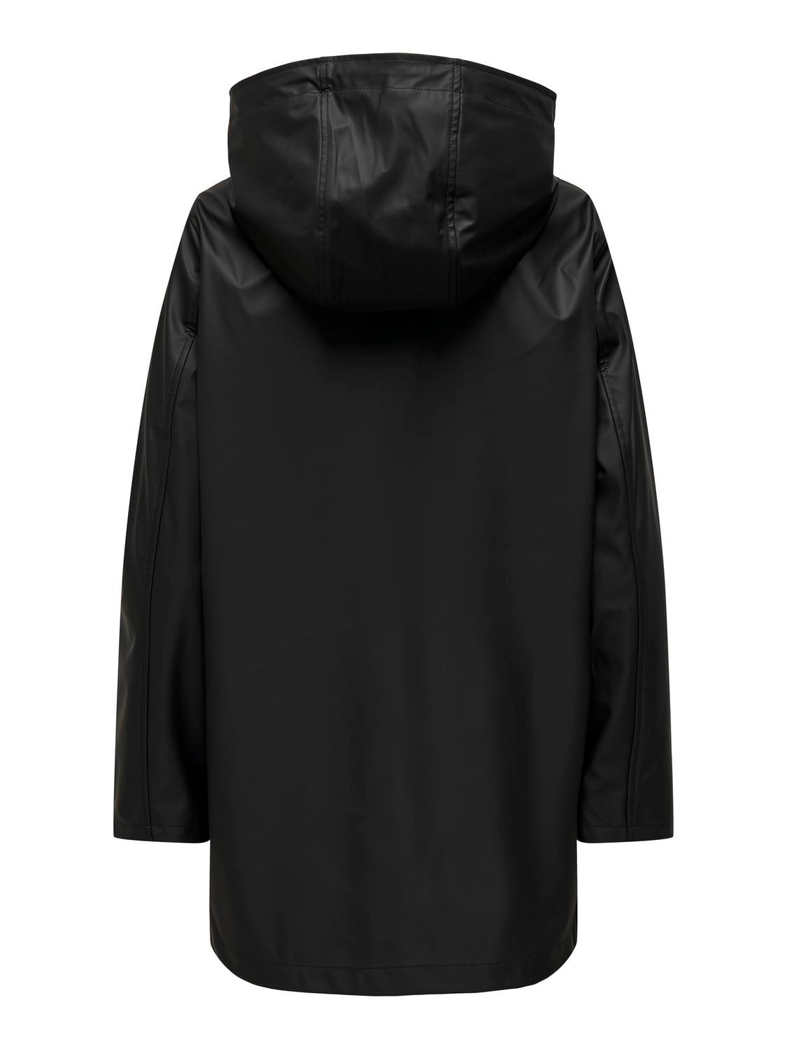 Long hotsell black windbreaker