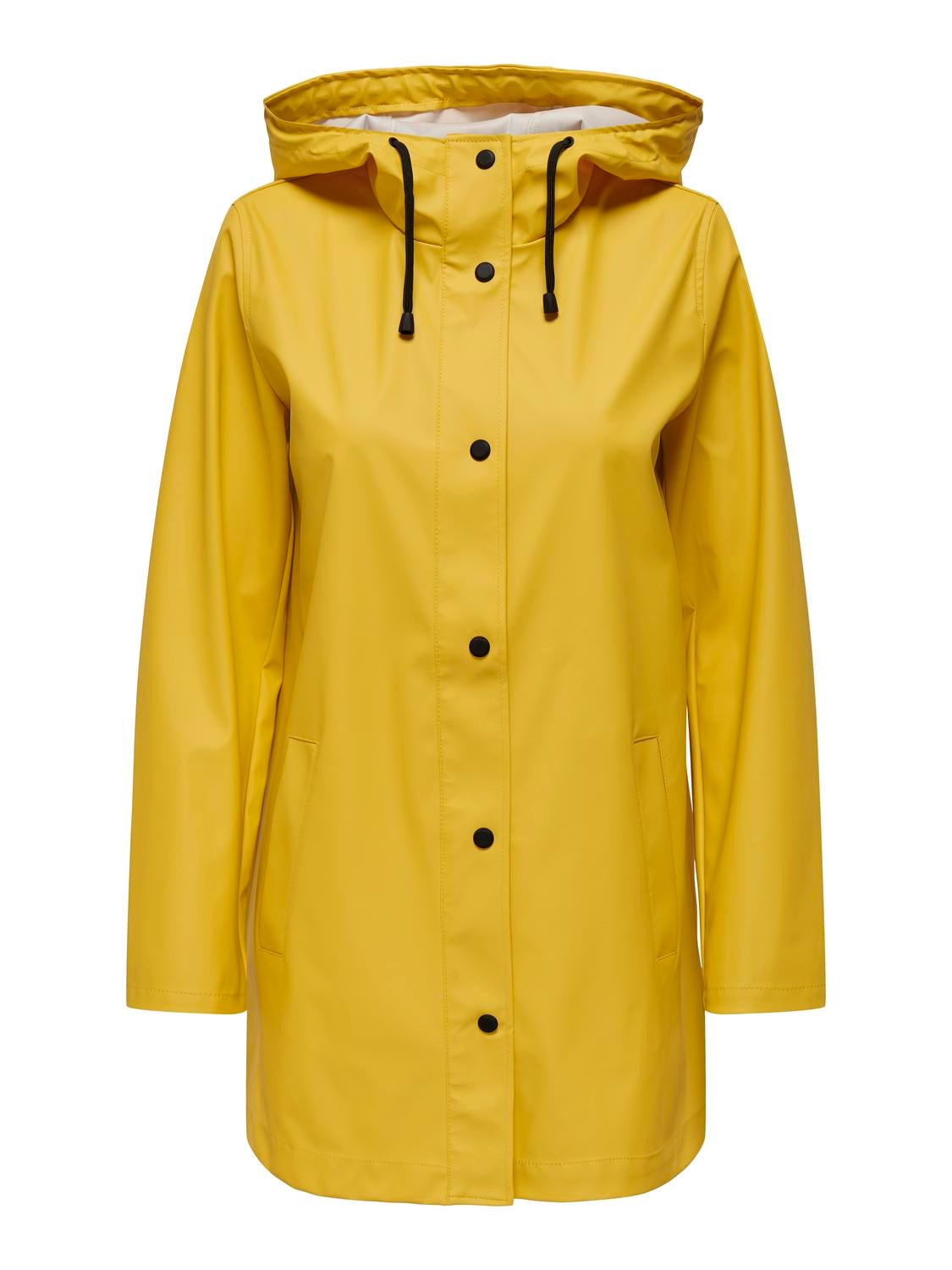 Wetskins Adult Fresh Water Waterproof Hooded Rain Jacket w/Zip Front, Yellow