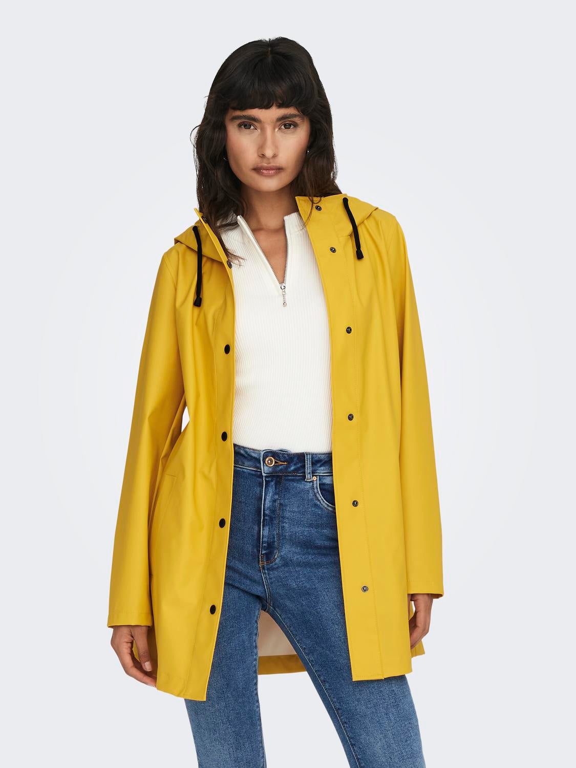 Ladies yellow on sale rain jacket