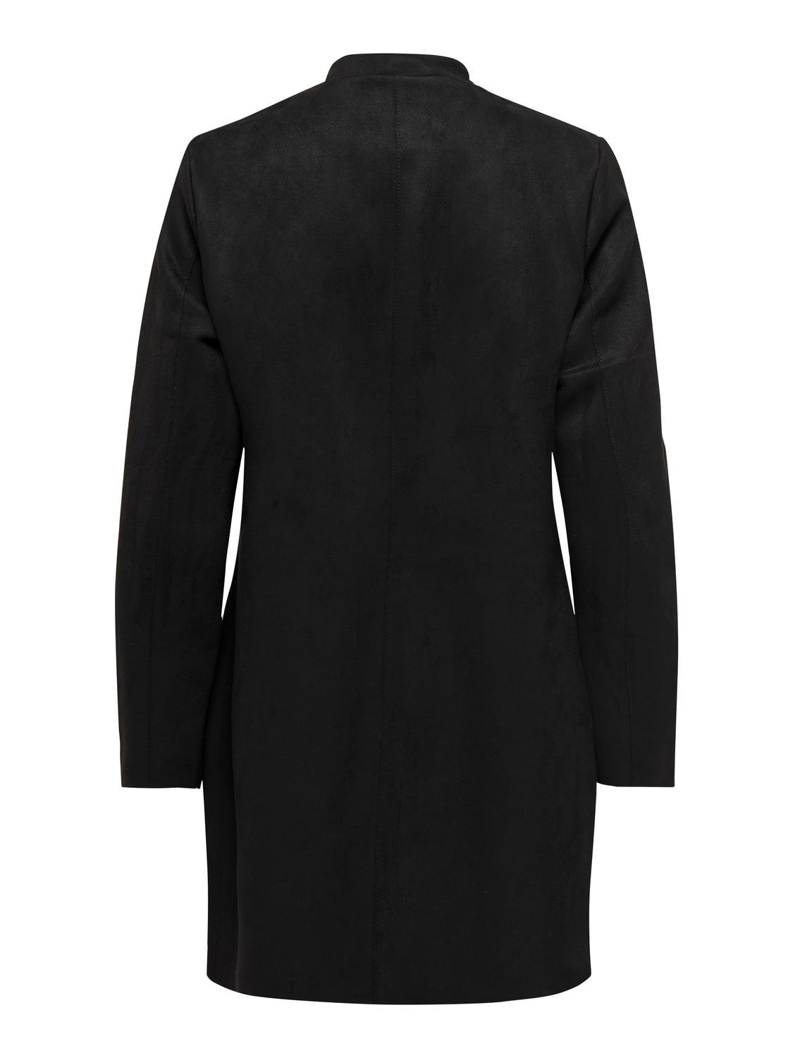 Faux suede fabric coat | Black | ONLY®