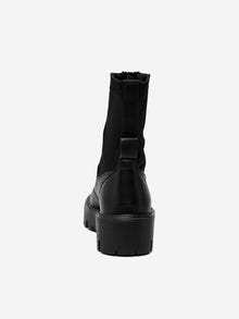 ONLY Imiteret læder støvler -Black - 15304867