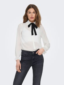 ONLY Shirt With Bow Detail -Cloud Dancer - 15304934
