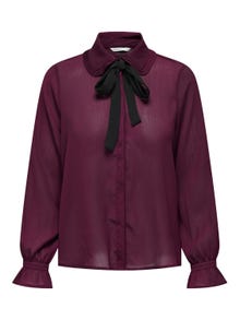 ONLY Regular Fit Shirt collar Shirt -Winetasting - 15304934