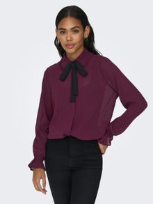 ONLY Shirt With Bow Detail -Winetasting - 15304934