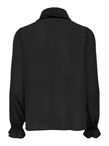 ONLY Skjorte med Sløjfedetalje -Black - 15304934