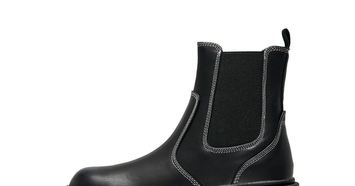 faux leather work boots