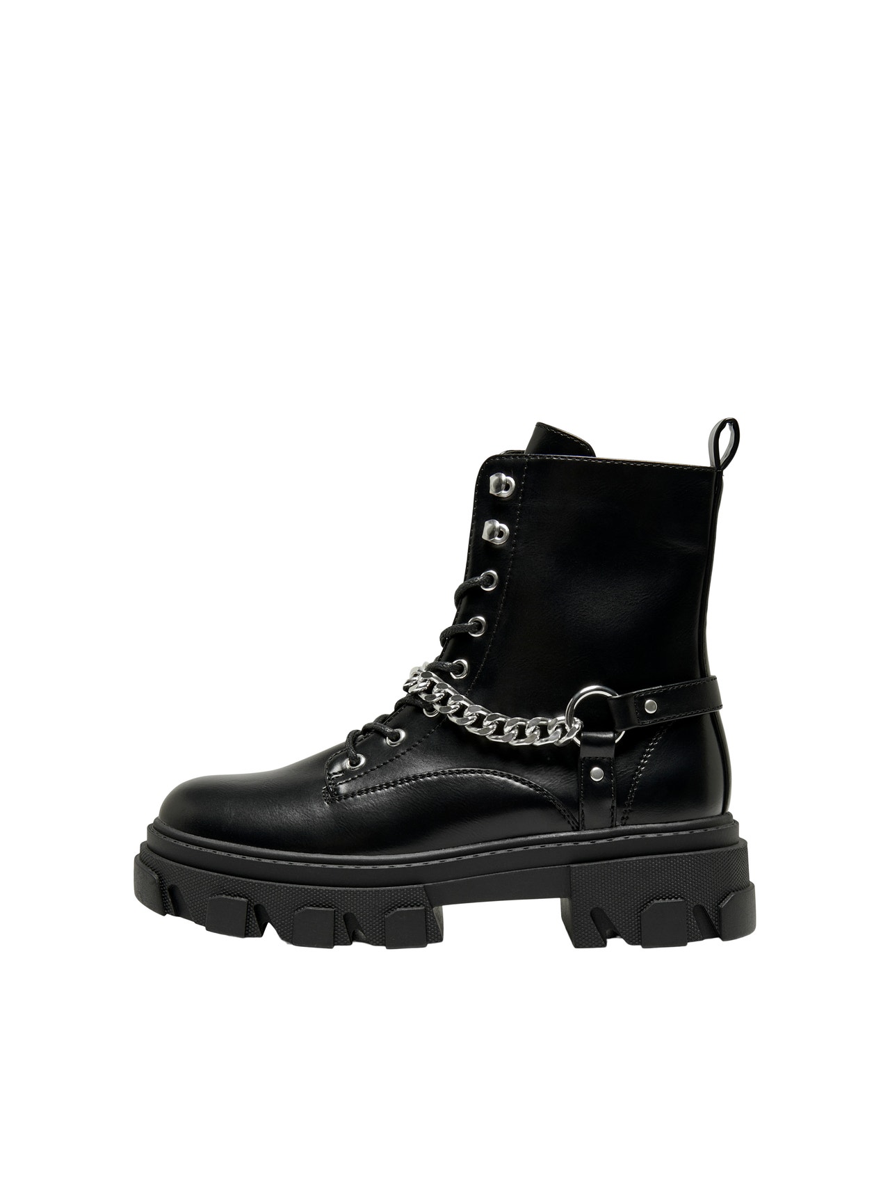 ONLY Imiteret læder støvler -Black - 15304986