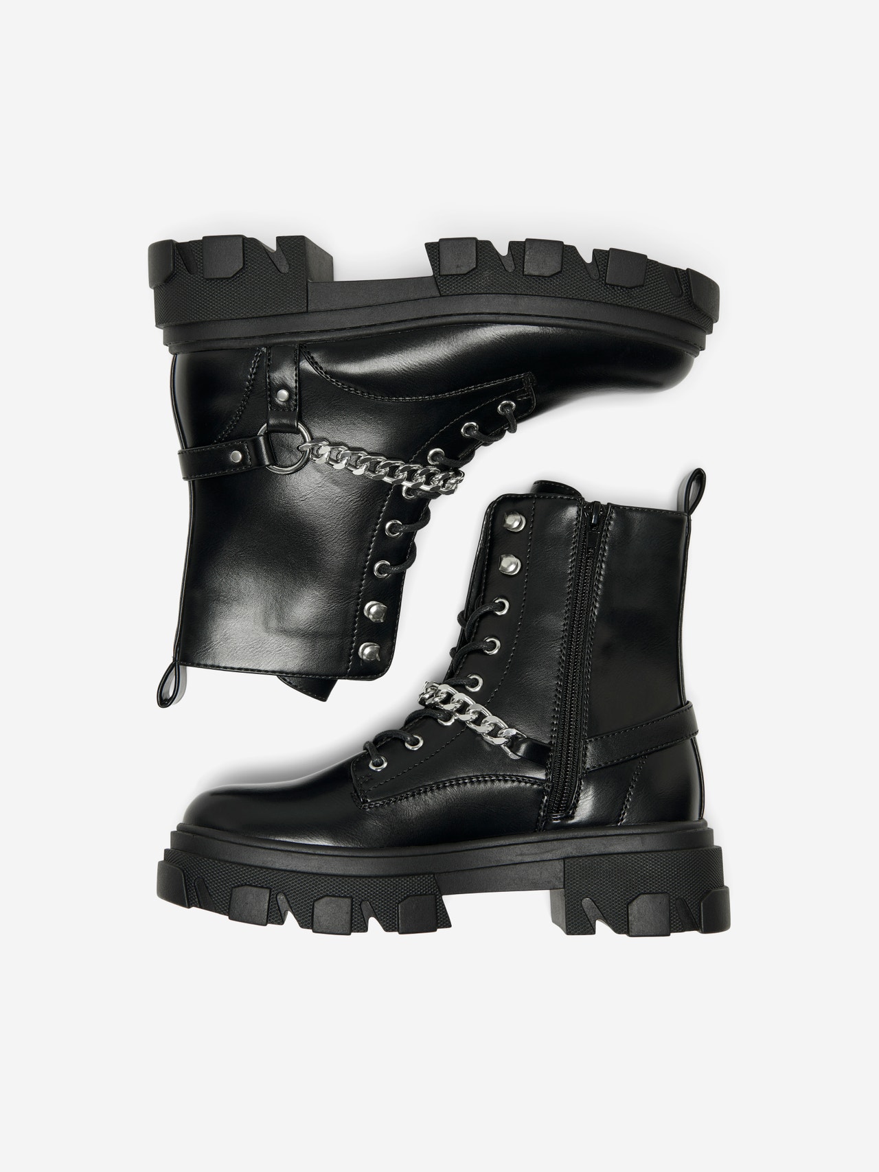 ONLY Faux leather boots -Black - 15304986