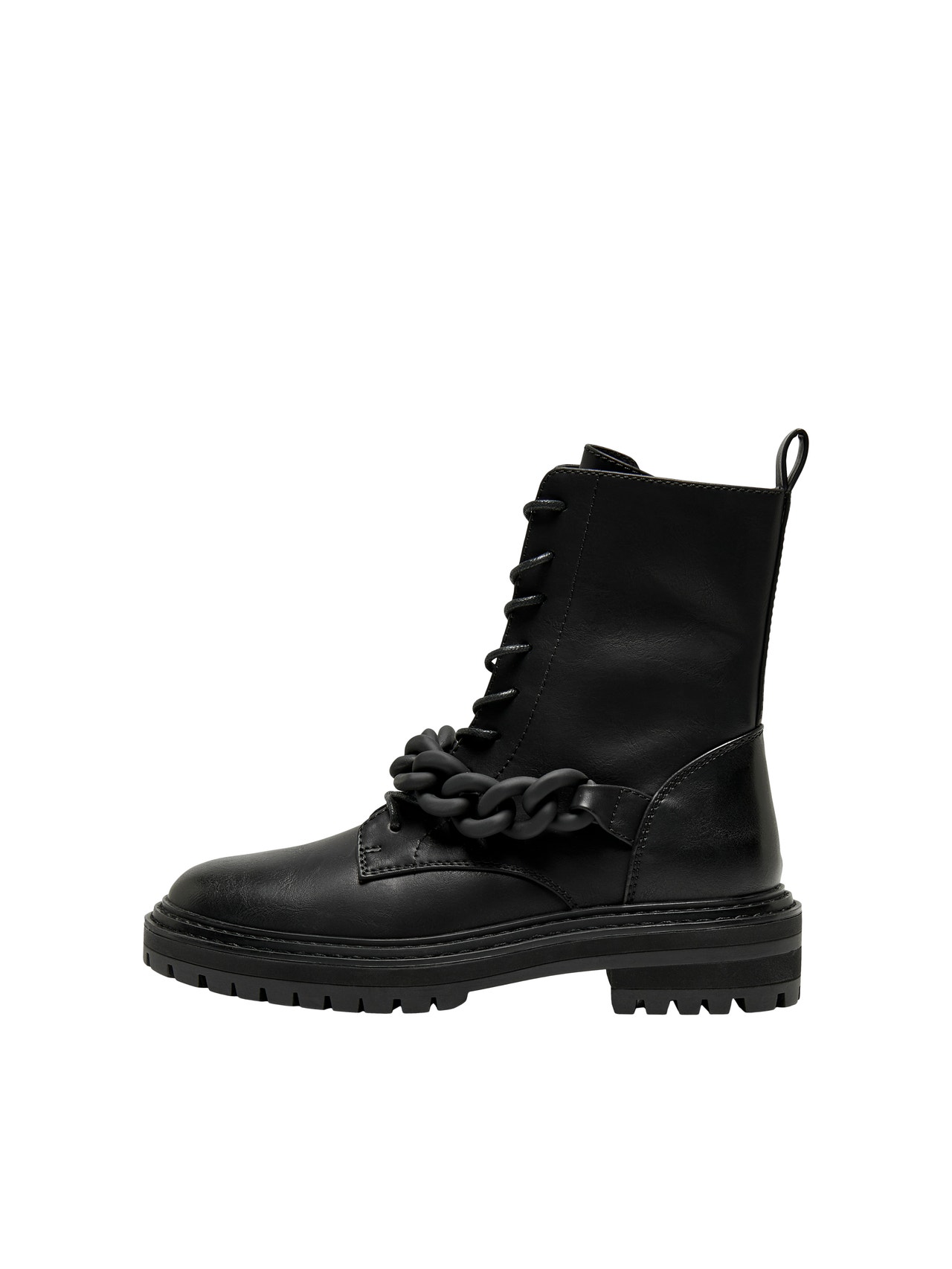 ONLY Imiteret læder støvler -Black - 15304989
