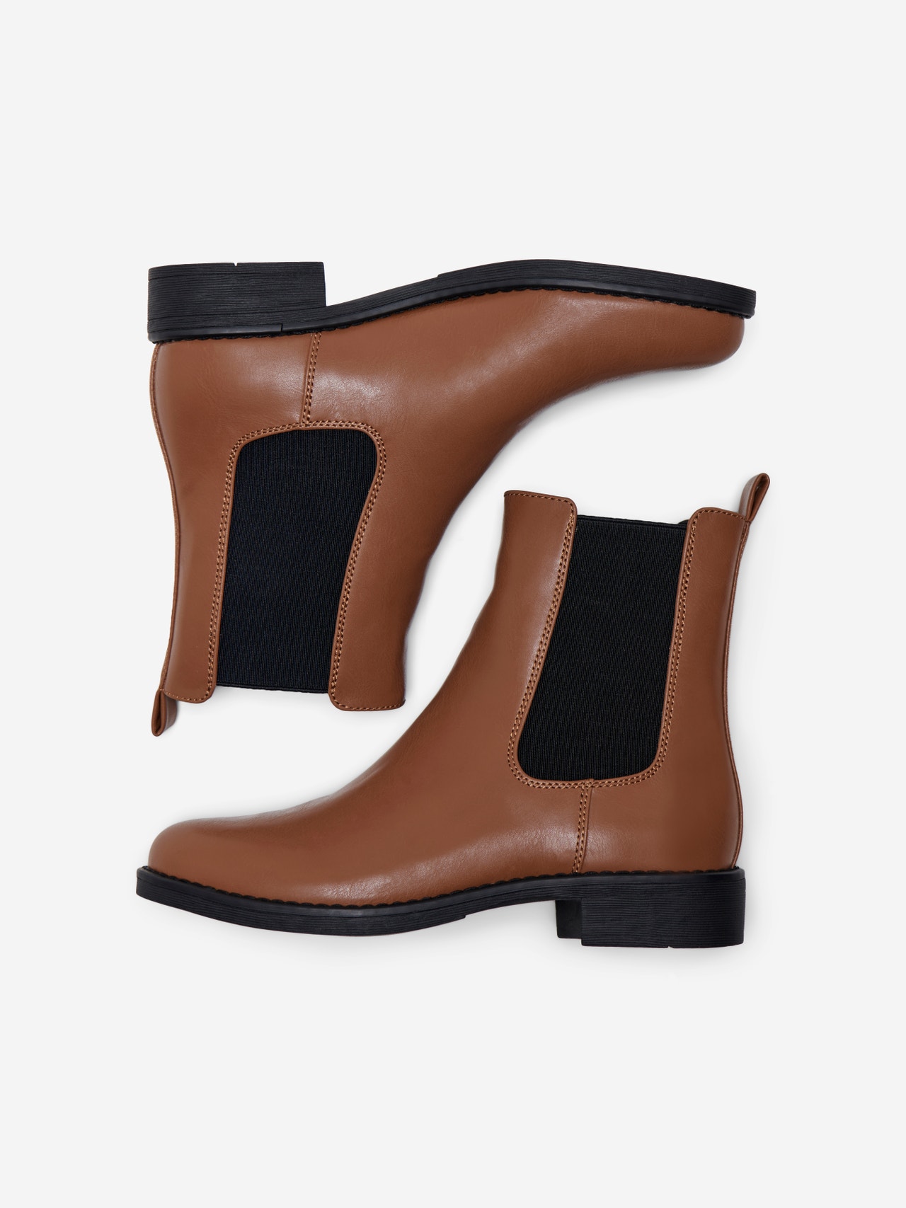ONLY Mandelformet tå Boots -Brown Stone - 15304990