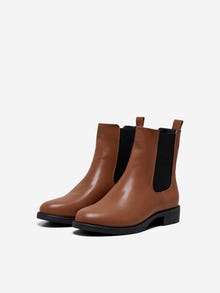 ONLY Faux leather boots -Brown Stone - 15304990