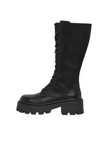 ONLY Imiteret læder støvle -Black - 15304992