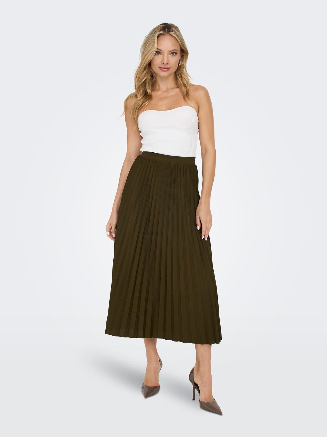 Mid length 2025 brown skirts