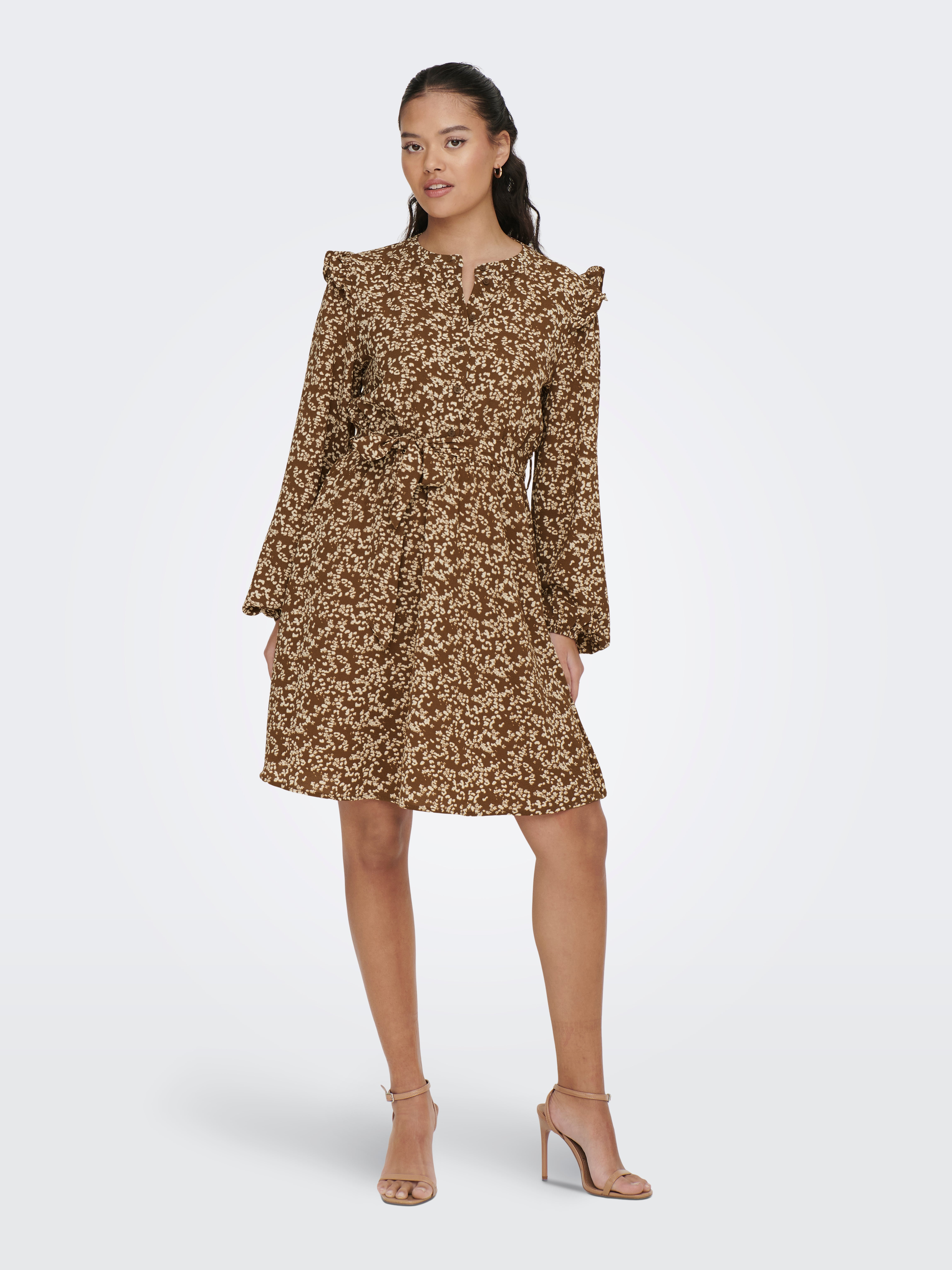 JDYJULIA Kurzes Kleid | Mittelbraun | ONLY®