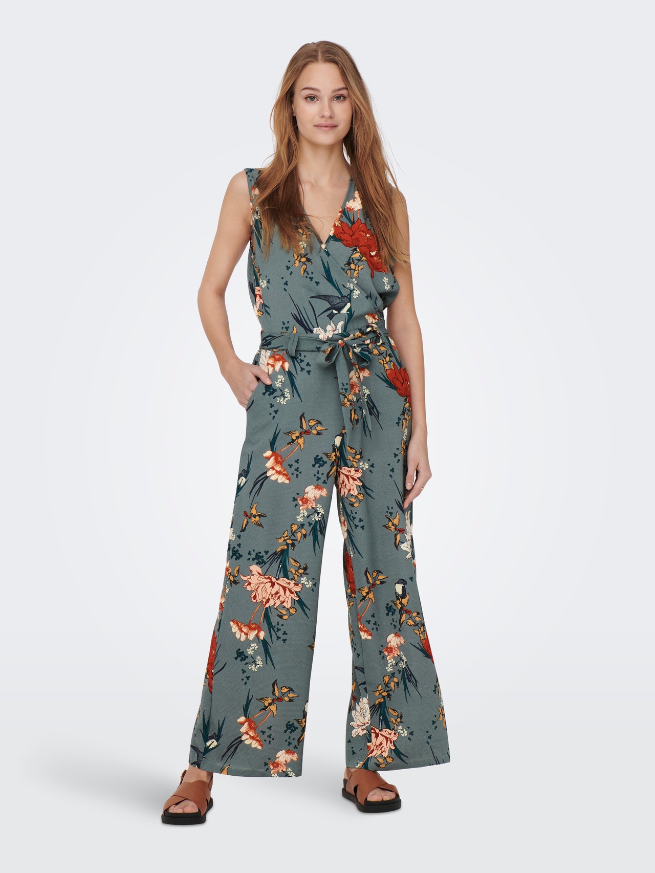 ONLY Wrap Jumpsuit -Balsam Green - 15305433