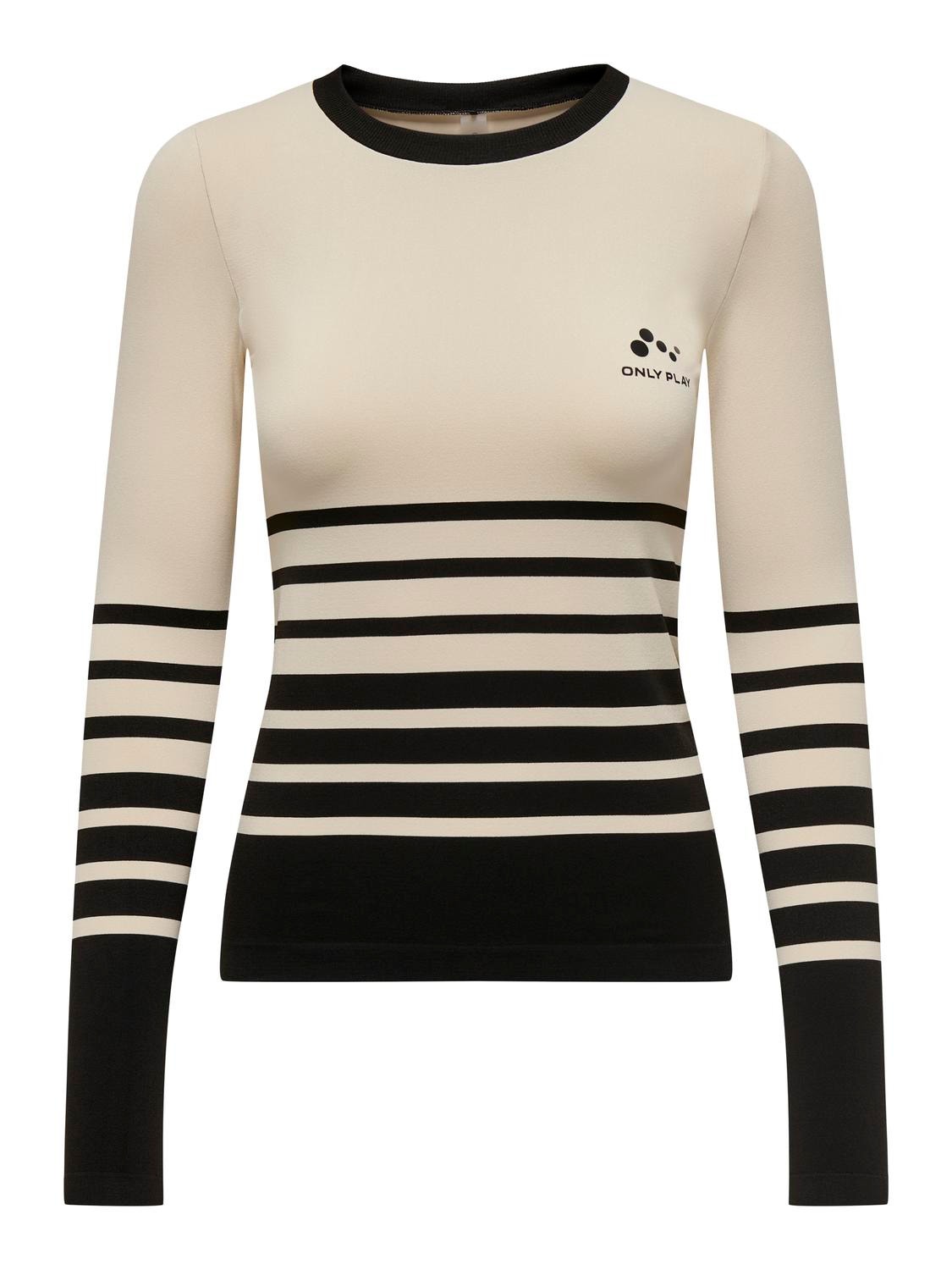 ONLY Sports top with long sleeves -Fog - 15305544