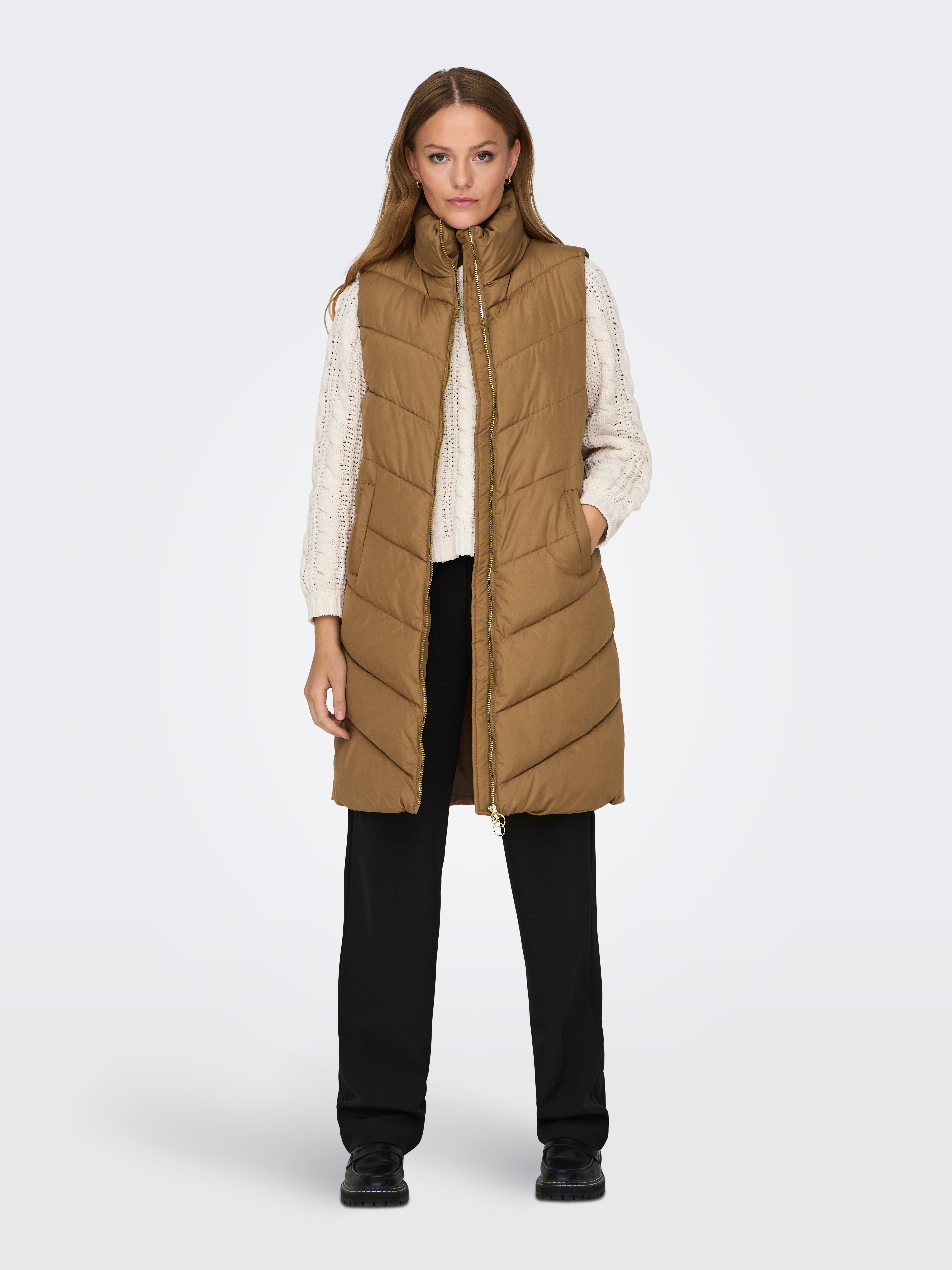 JDYFINNO Puffer gilet | Medium Brown | ONLY®
