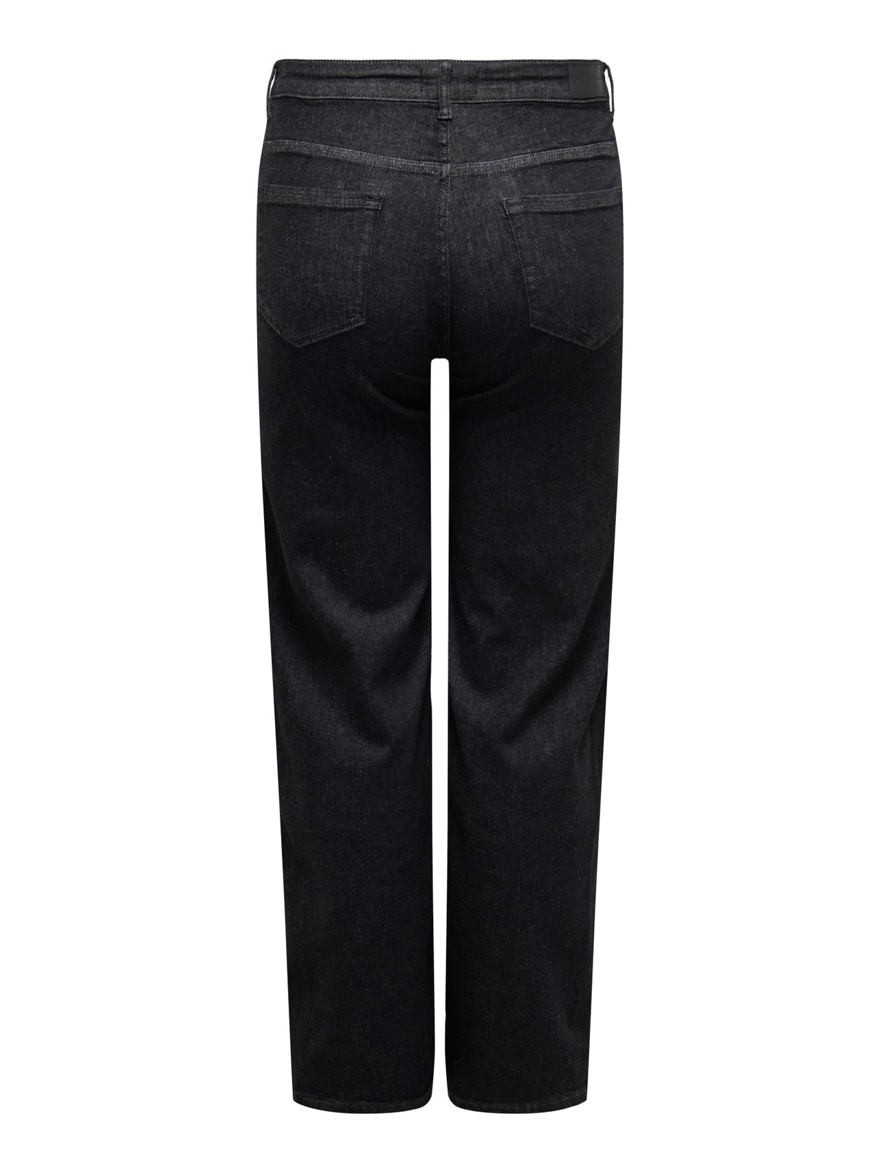 ONLY CARWILLY HW WIDE JEANS CRO256 -Washed Black - 15305682