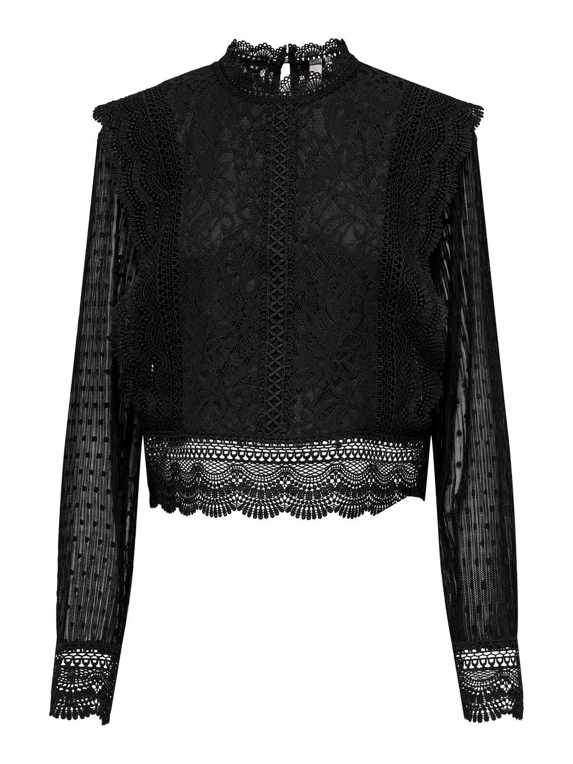 | O-neck top Black ONLY® lace |