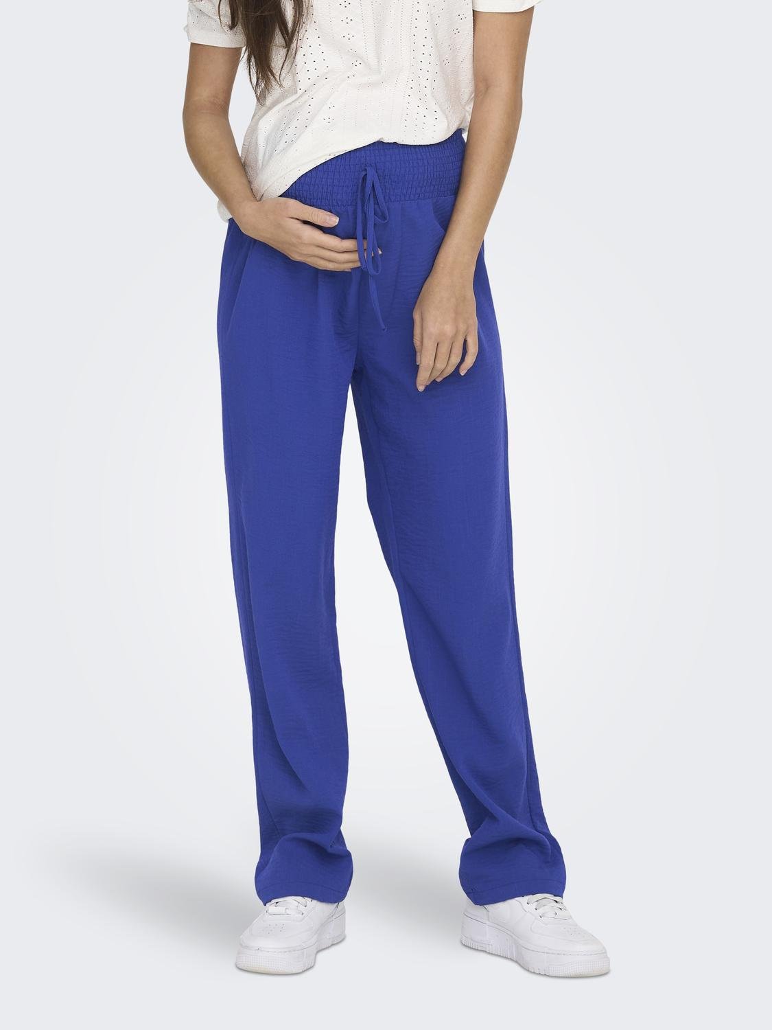 ONLY Straight Fit Mid waist Maternity Cargo Trousers -Sodalite Blue - 15305692