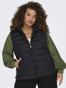 ONLY Curvy Hooded vest -Black - 15305695
