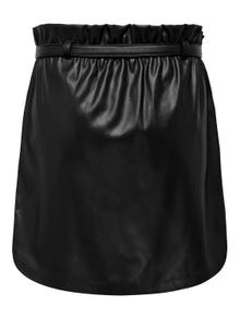 ONLY Curvy coated nederdel -Black - 15305697