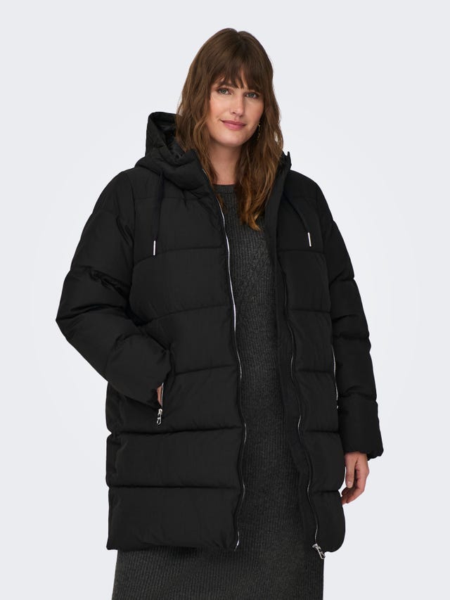 ONLY Hood with string regulation Curve Coat - 15305699