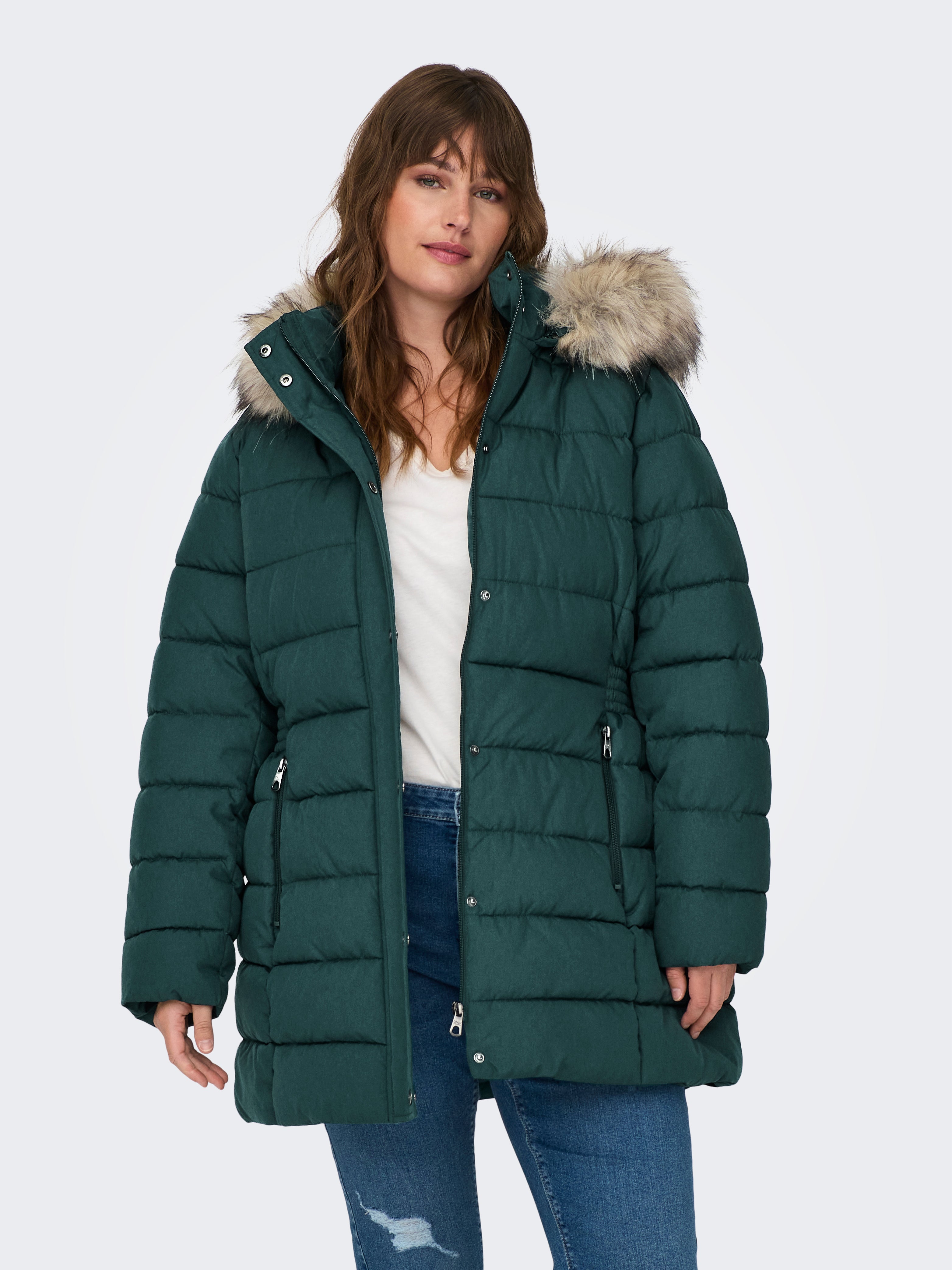 Cheap faux fur shop coat under 30