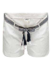 ONLY Mama shorts med bælte -Bright White - 15305718