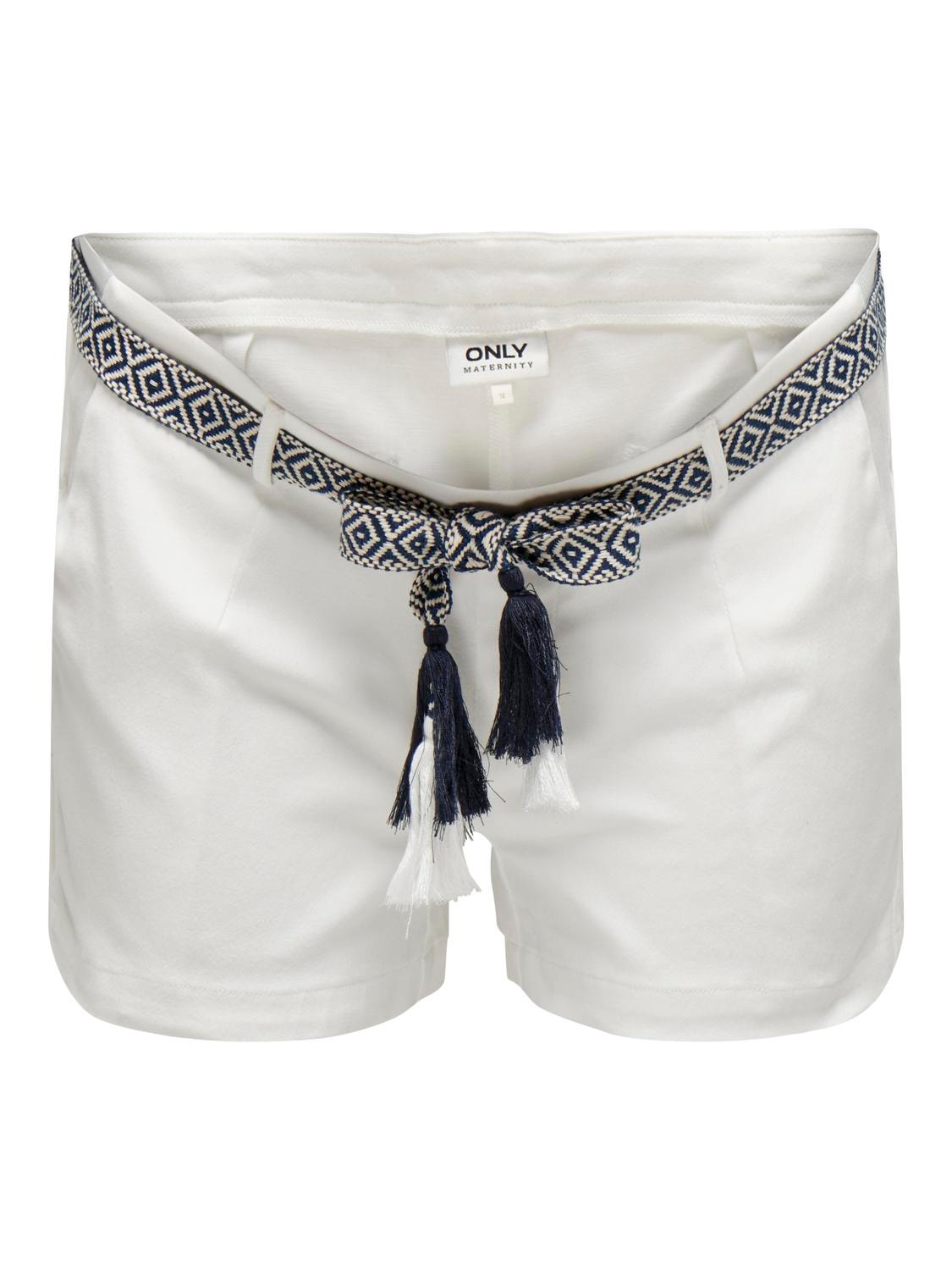 ONLY Shorts Regular Fit Grossesse -Bright White - 15305718