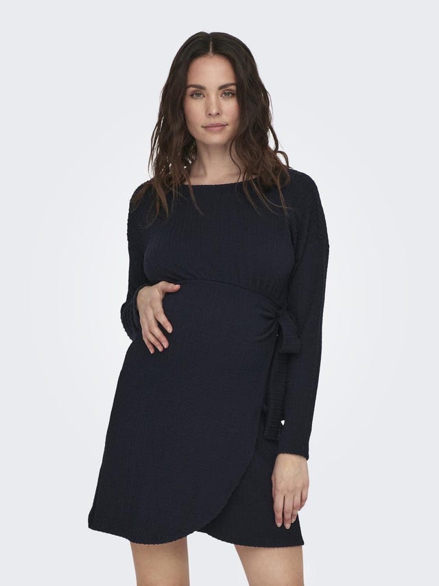 ONLY Normal geschnitten Rundhals Maternity Kurzes Kleid - 15305729