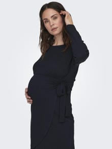ONLY Regular Fit Round Neck Maternity Short dress -Night Sky - 15305729