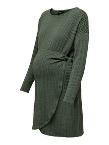 ONLY Normal geschnitten Rundhals Maternity Kurzes Kleid -Balsam Green - 15305729