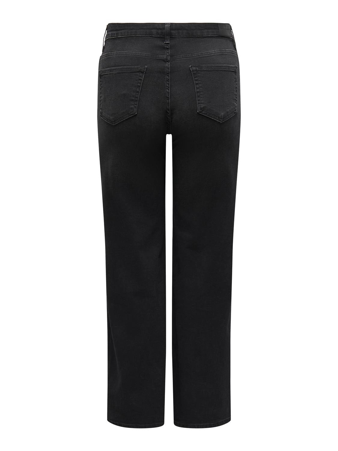 ONLY CARWILLY HW WIDE JEANS CRO1099 NOOS -Black - 15305777