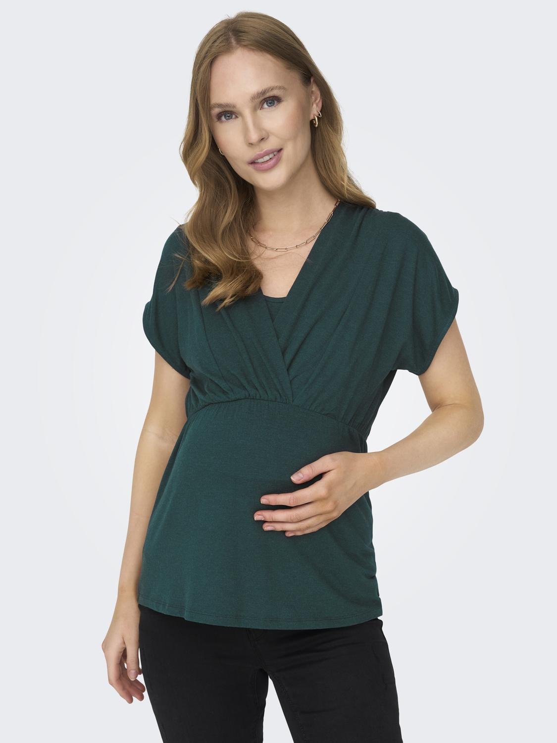 ONLY T-shirts Regular Fit Col rond -Green Gables - 15305785