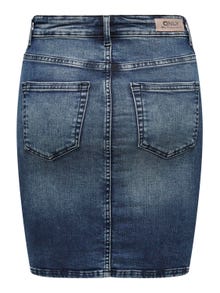 ONLY High waist Short skirt -Dark Blue Denim - 15305793