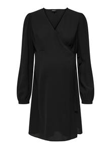 ONLY Normal passform V-ringning Kort klänning -Black - 15305795