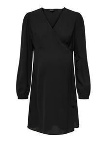 ONLY Vestido corto Corte regular Cuello en V -Black - 15305795