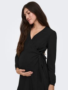 ONLY Mama Mini wrap kjole -Black - 15305795