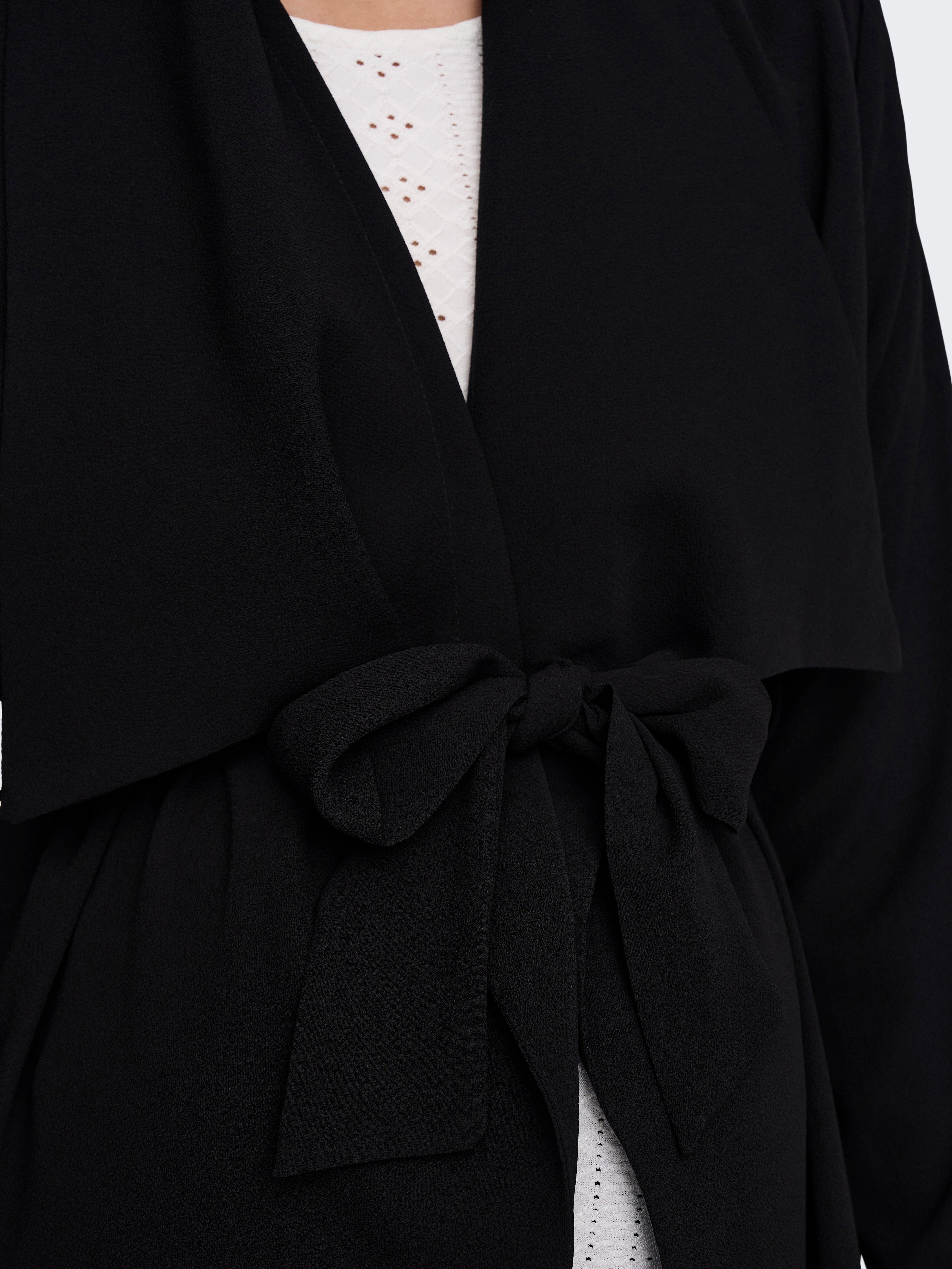 Belted discount black cardigan