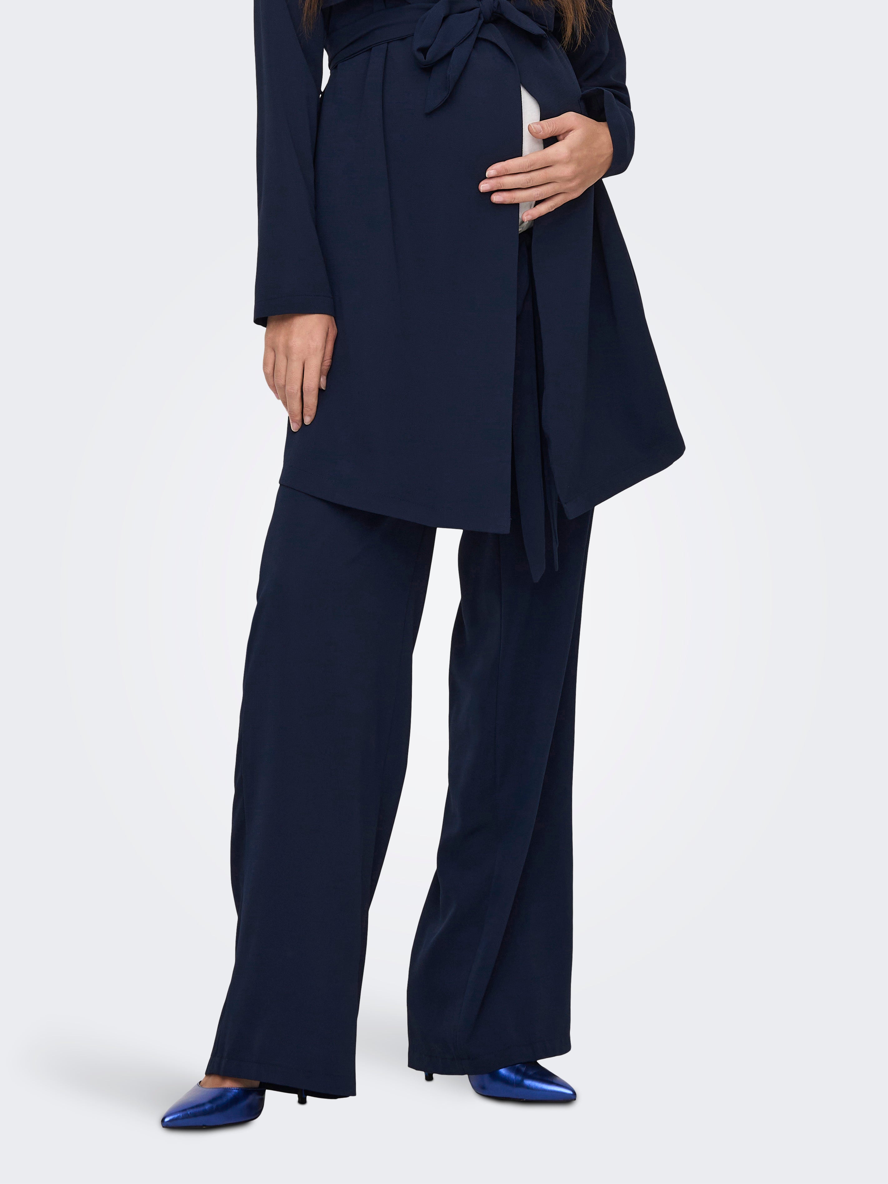 Curie Side Panel Slim Ankle Maternity Pant-navy-l | A Pea In The Pod :  Target