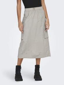 ONLY Mid waist Midi skirt -Chateau Gray - 15305803