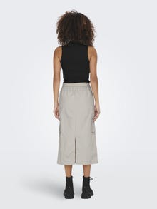 ONLY Mid waist Midi skirt -Chateau Gray - 15305803