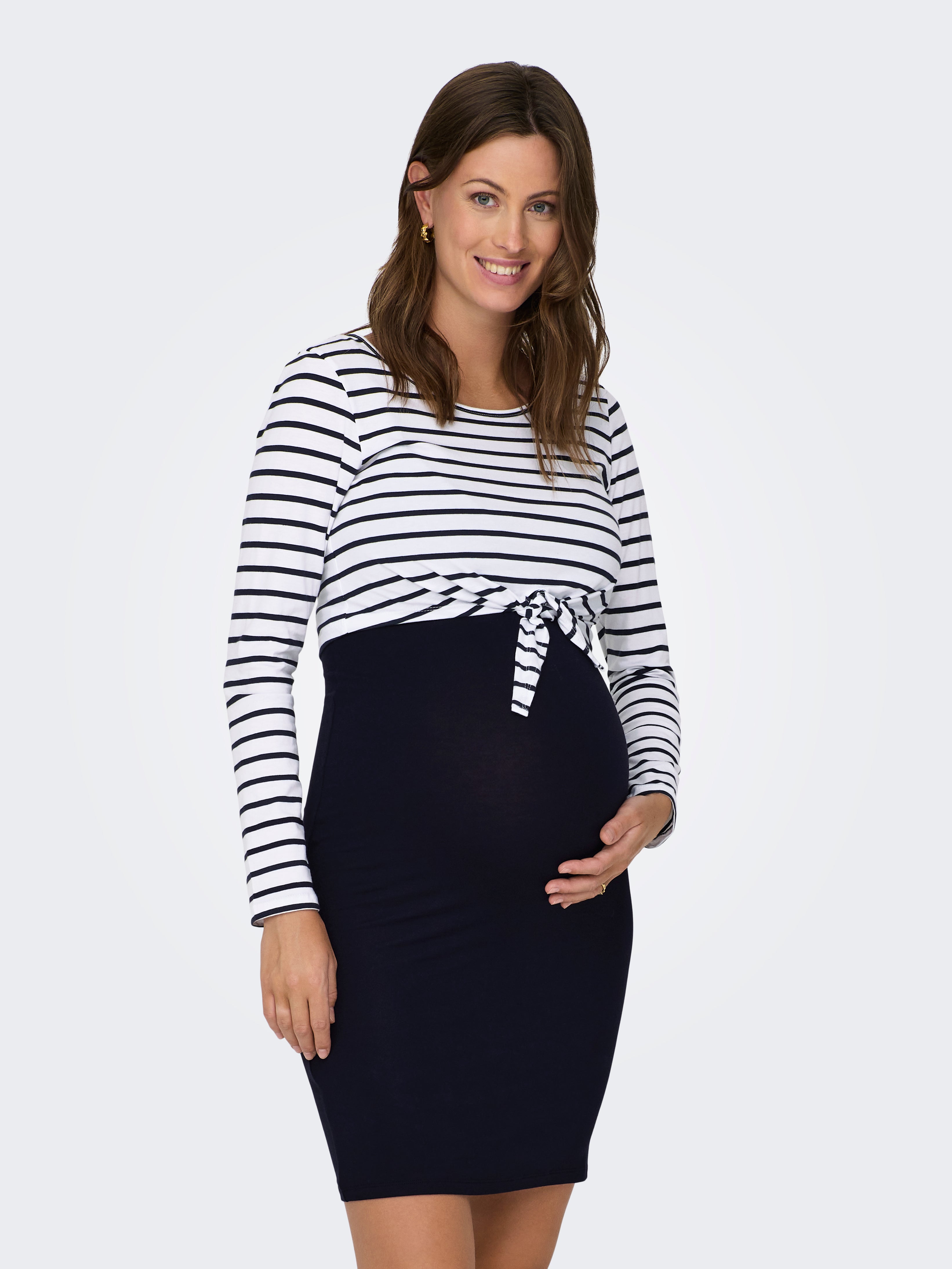 Olmstripe Langes Kleid