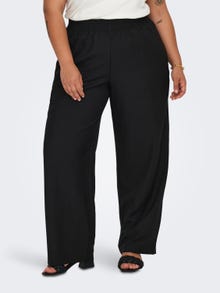 ONLY Loose Fit Mid waist Curve Trousers -Black - 15305946