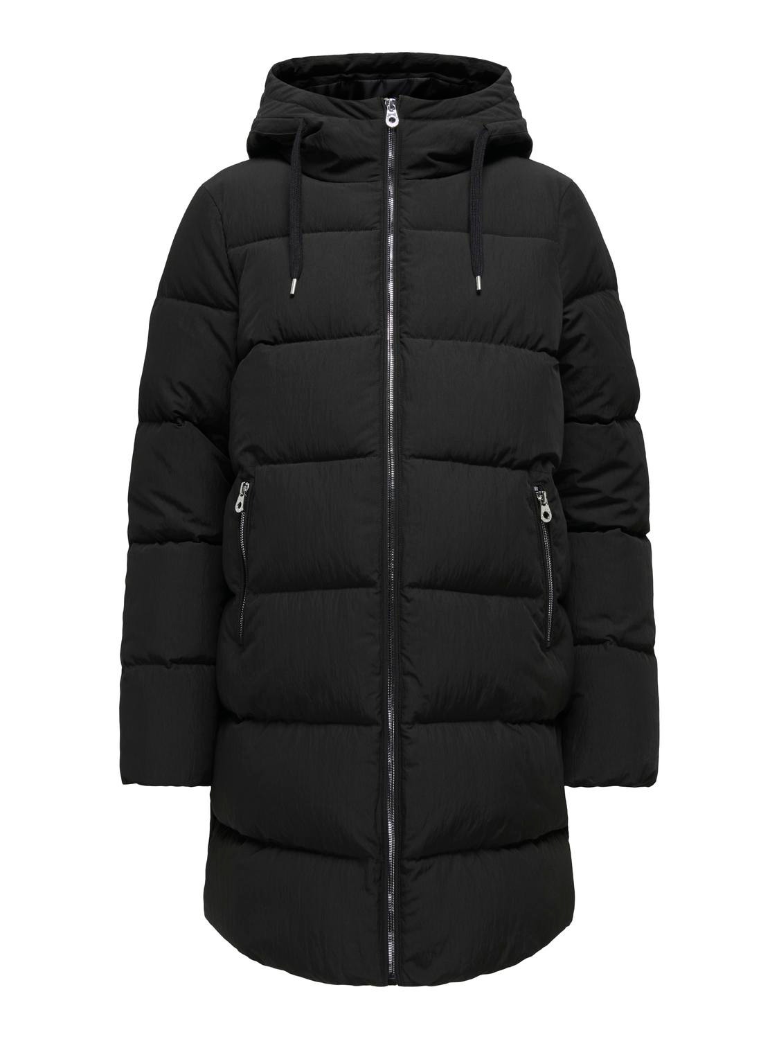 ONLY Mama Puffer coat with hood -Black - 15305953