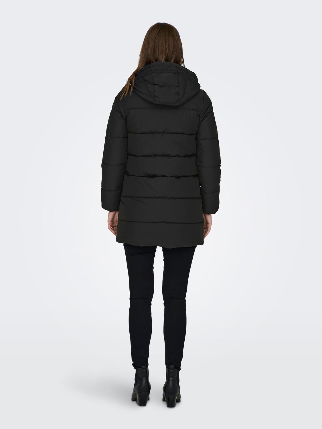 ONLY Hood Coat -Black - 15305953
