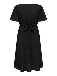 ONLY Regular Fit V-hals Kort kjole -Black - 15305964
