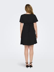 ONLY Normal passform V-ringning Kort klänning -Black - 15305964