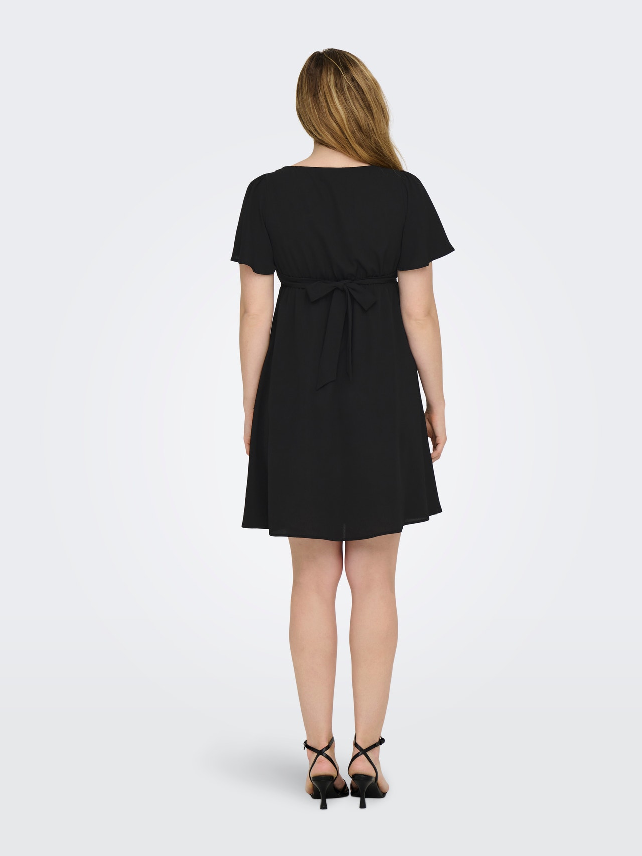 ONLY Regular Fit V-Neck Short dress -Black - 15305964